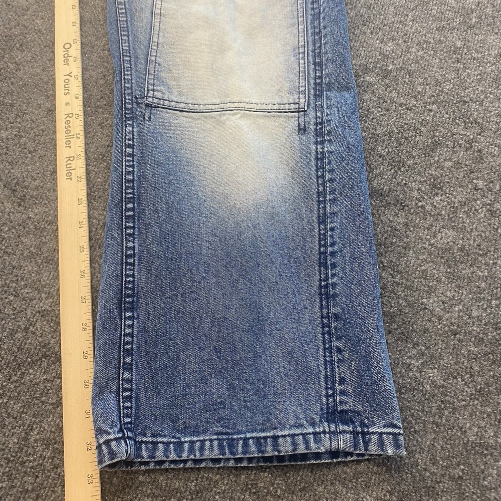 Vintage Y2K Akademiks Baggy Doulbe Knee Faded Hip Hop Rap Jeans Mens 38x34 - Picture 9 of 12